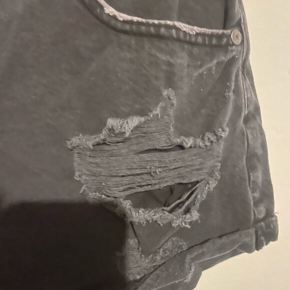 Cotton On Distressed black denim shorts by‎ size 12 - Picture 3 of 6